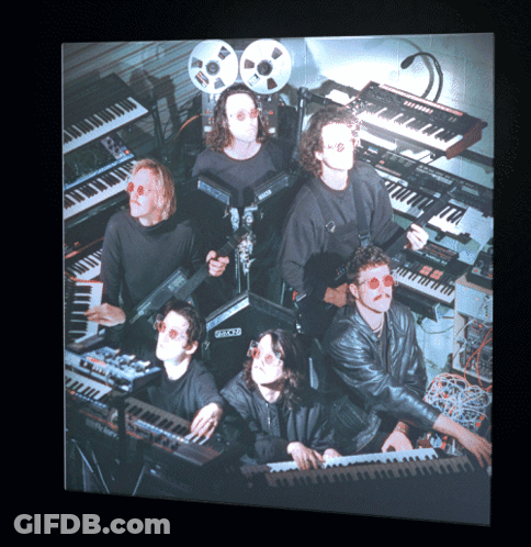 Group Playing Keyboards With Fender Sticker GIF
