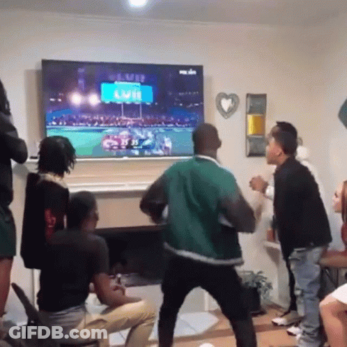 Group Playing MLB Video Game GIF
