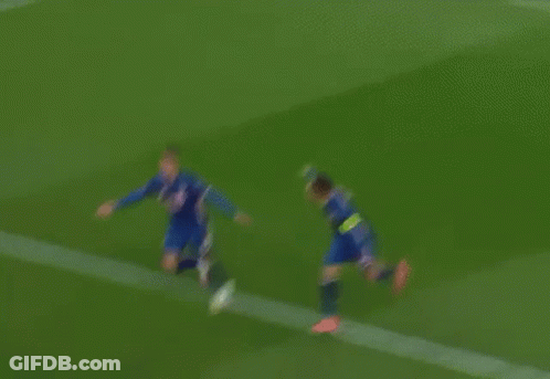 Group Playing Soccer GIF