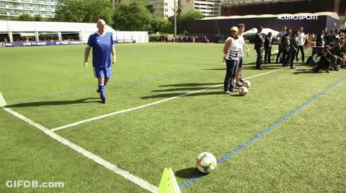 Group Playing Soccer With Eurosport GIF