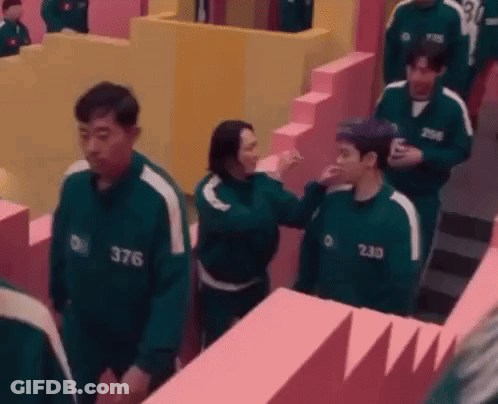 Group Playing Squid Game GIF