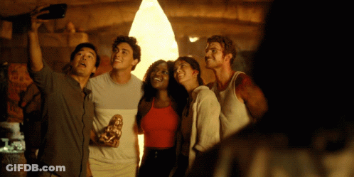 Group Posing For Picture With Selfie GIF