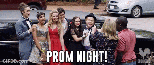 Group Posing For Prom Night Photo GIF