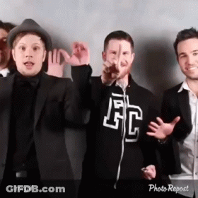 Group Posing With FC Sweatshirt GIF