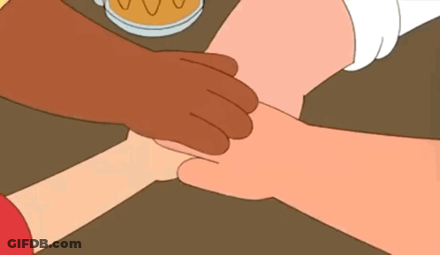 Group Putting Hands Together With Wooden Stick GIF