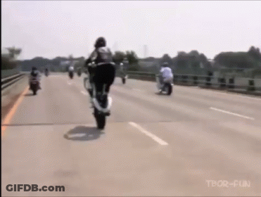 Group Riding Motorcycles On Highway Tbcr-Fun GIF