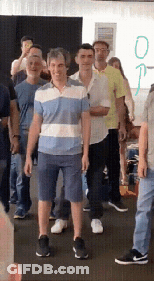 Group Simple Old Man Dancing Steps GIF