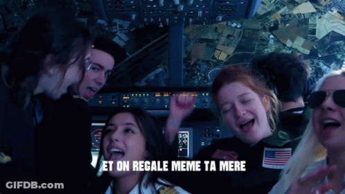 Group Singing In Cockpit Et On Regale Meme Ta Mere GIF