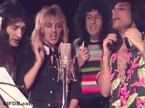 Group Singing Into Microphones GIF