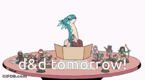 Group Sitting Around Table D & D Tomorrow GIF