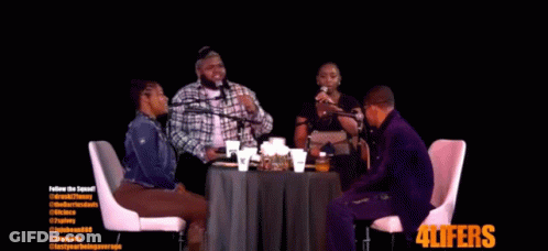 Group Sitting Around Table Saying 4Lifers GIF