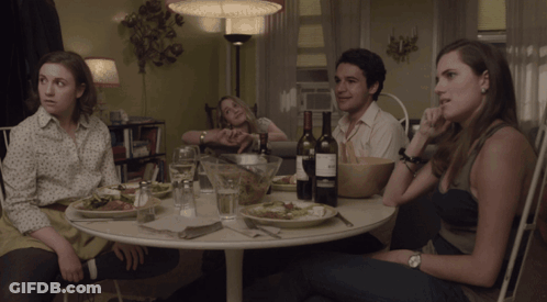 Group Sitting Around Table With Rioja Wine GIF