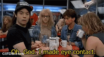 Group Sitting At Diner Table Talking GIF