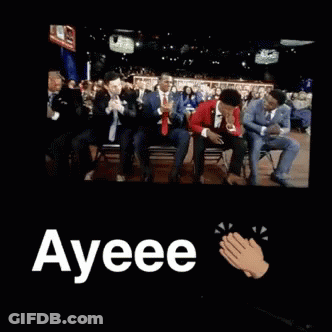 Group Sitting In Chairs Saying Ayeee GIF