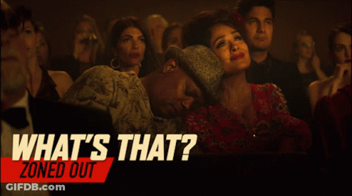 Group Sitting In Dark Room Saying What's That Zoned Out GIF