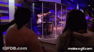 Group Sitting In Front Of Drum Set GIF
