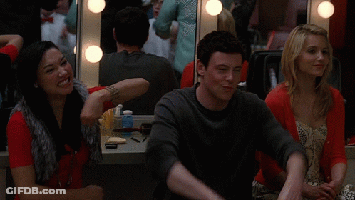 Group Sitting In Front Of Mirror GIF