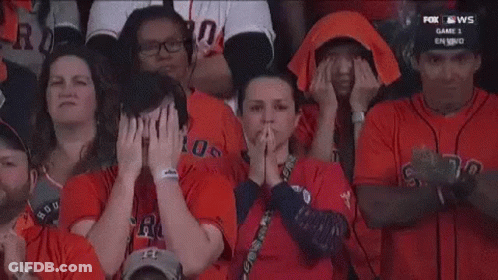 Group Sitting In Stadium Watching Baseball GIF