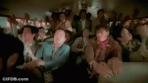 Group Sitting On Bus GIF