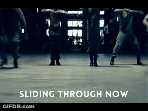 Group Sliding Through Now GIF