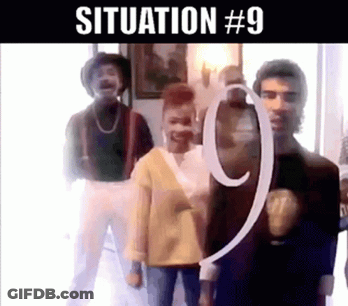 Group Standing Around Number 9 GIF