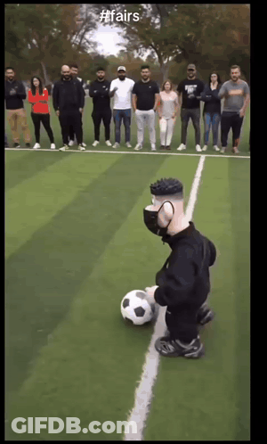 Group Standing Around Soccer Field #Fairs GIF