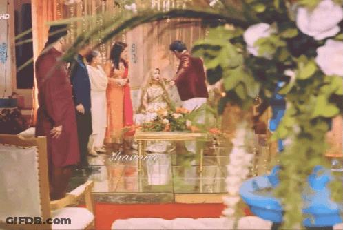 Group Standing Around Table With Flowers And HD Sign GIF