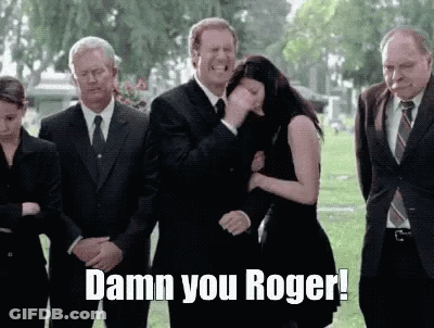 Group Standing In Cemetery Damn You Roger GIF