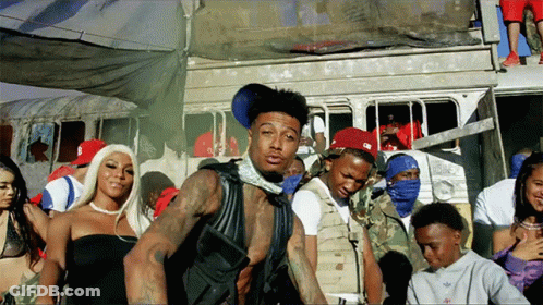 Group Standing In Front Of Bus With Adidas Hat GIF