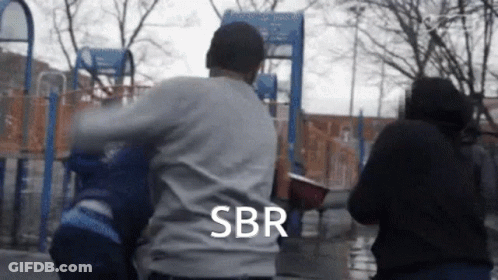 Group Standing In Front Of Playground Saying SBR GIF