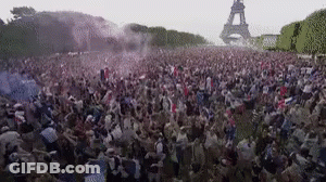 Group Standing In Front Of State Champs Sign GIF