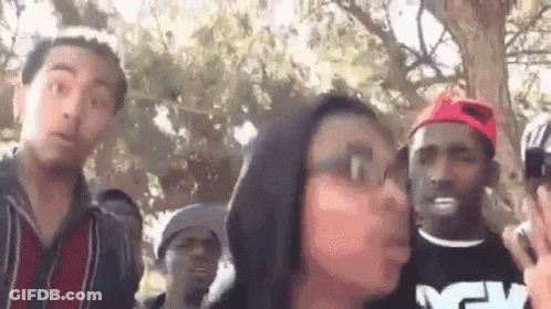 Group Standing In Front Of Tree GIF