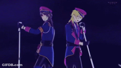 Group Standing In Front Of Wow Stage GIF