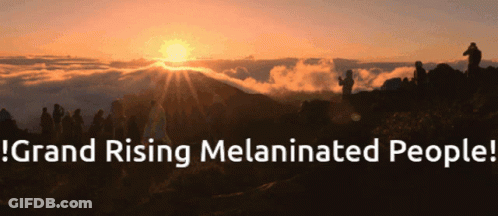 Group Standing On Mountain Saying Grand Rising Melaninated People GIF