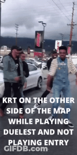 Group Standing On Roadside With KRT GIF