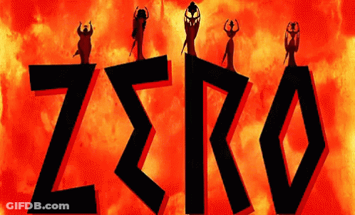 Group Standing On Sign That Reads Zero GIF