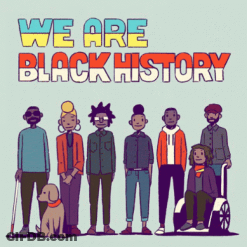 Group Standing Saying We Are Black History GIF