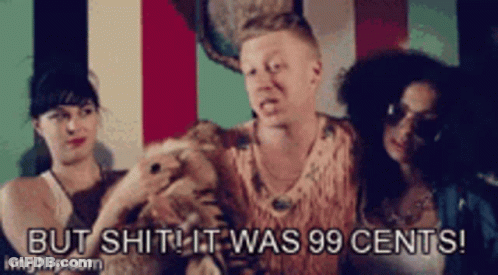 Group Standing Together Saying But Shit It Was 99 Cents GIF