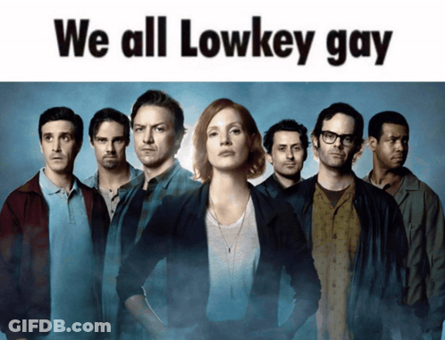 Group Standing We All Lowkey Gay GIF