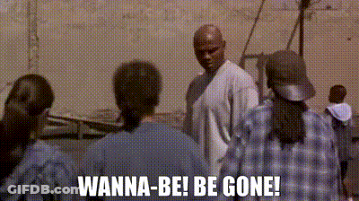 Group Standing With Wanna-Be Be Gone GIF