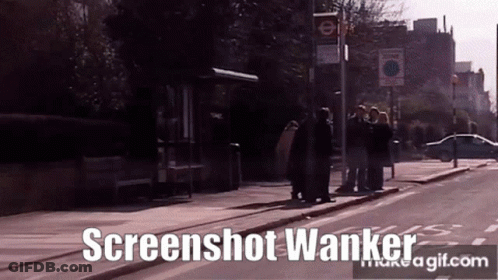 Group Waiting At Bus Stop Screenshot Wanker GIF