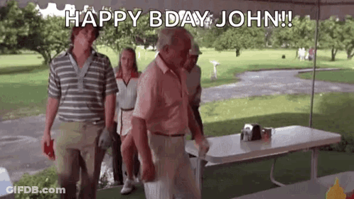 Group Walking In Park Man Standing At Table GIF