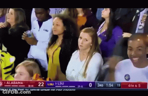 Group Watching Alabama Vs LSU Basketball GIF