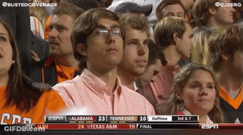 Group Watching Alabama Vs Tennessee Game On ESPN GIF