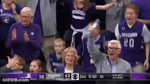 Group Watching Basketball Game Score 63 To 58 GIF
