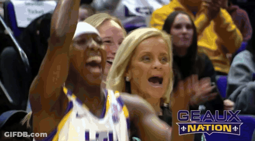 Group Watching Basketball Louisiana Jersey GIF
