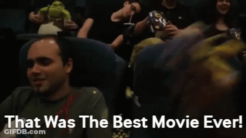 Group Watching Movie Saying That Was The Best Movie Ever GIF