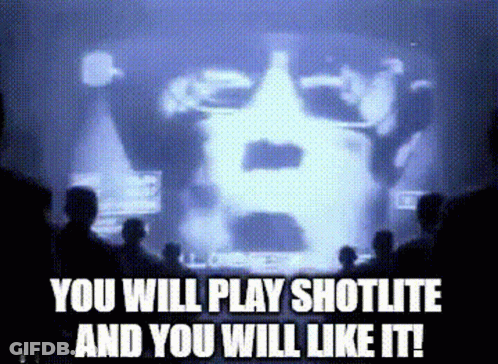Group Watching Screen Saying You Will Play Shotlite GIF