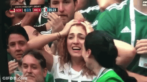 Group Watching Soccer Crying Woman GIF