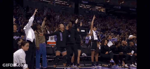 Group Wearing Valkyries Jerseys Dancing GIF